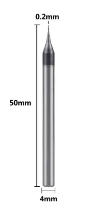 ريشة Micro Flat 2 Flute مقاس 0.2